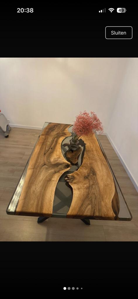 Houten eettafel, Huis en Inrichting, Tafels | Eettafels, Ophalen, Gebruikt