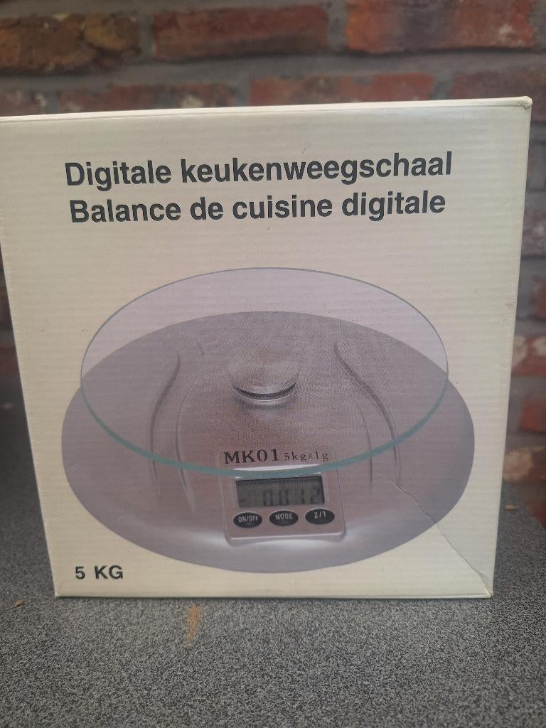 Digitale keukenweegschaal, Elektronische apparatuur, Ophalen of Verzenden, Zo goed als nieuw, Keukenweegschaal, Minder dan 10 kg