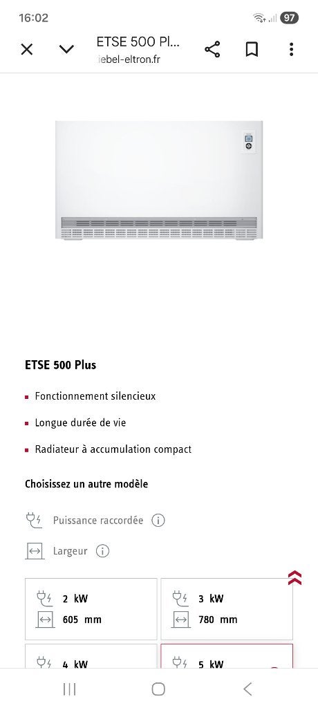 Radiateur à accumulation Stiebel-Eltron 500 ETS plus, Bricolage & Construction, Enlèvement, Neuf, Radiateur