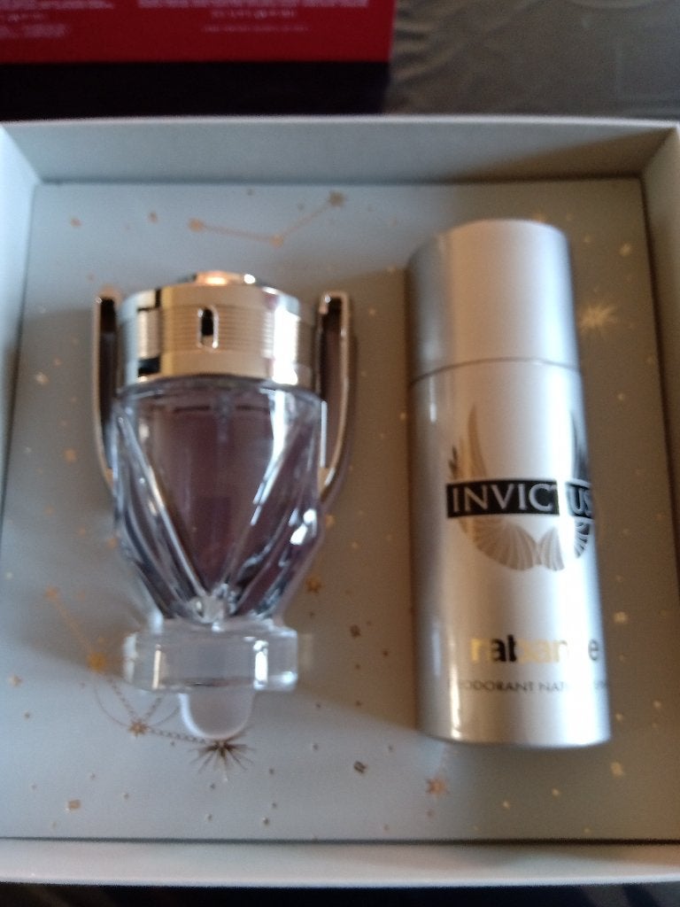 Coffret INVICTUS edt 100 ml + deo 150 ml PACO RABANNE, Bijoux, Sacs & Beauté, Enlèvement, Utilisé
