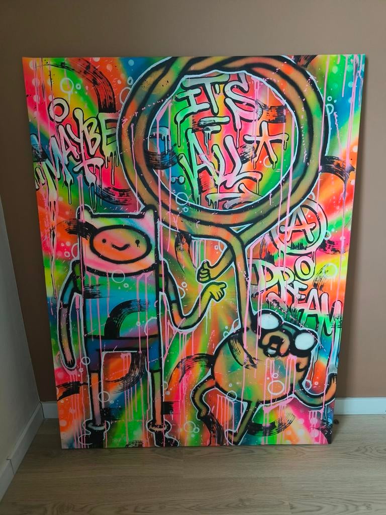 Mooi schilderij van doped out, Enlèvement