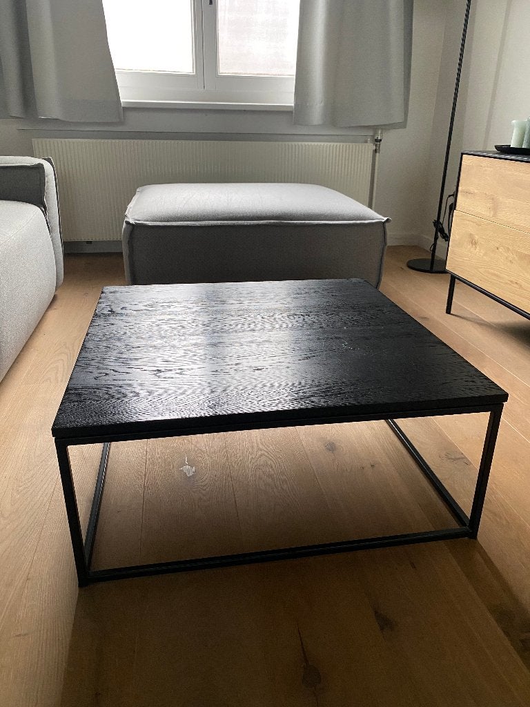 Ethnicraft Thin salontafel, Ophalen, 50 tot 100 cm, Vierkant, 50 tot 100 cm