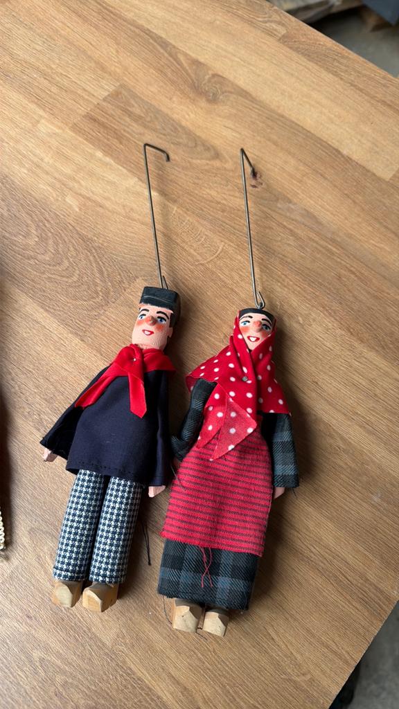 Marionnettes Tchantches Nanesse Bois vintage, Kinderen en Baby's, Speelgoed | Poppen, Ophalen, Zo goed als nieuw