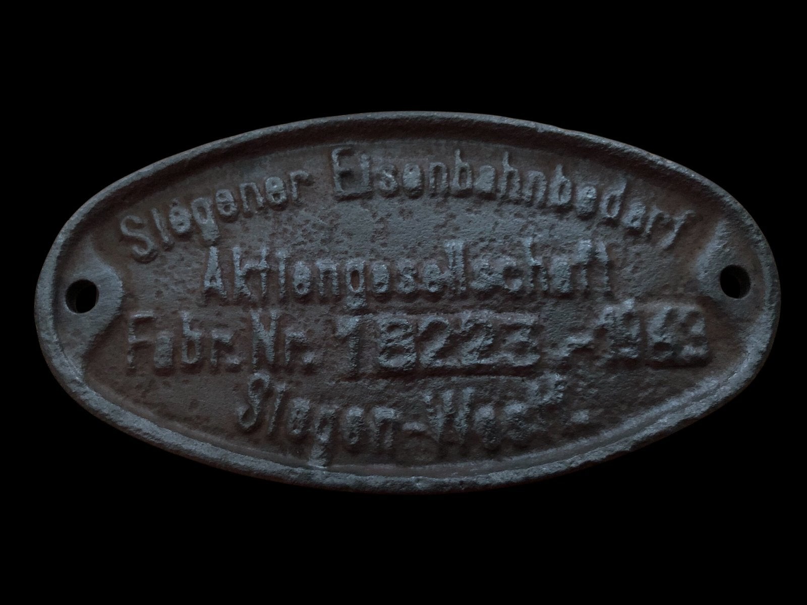 Plaque de wagon allemande de la Seconde Guerre mondiale 1943, Collections, Enlèvement