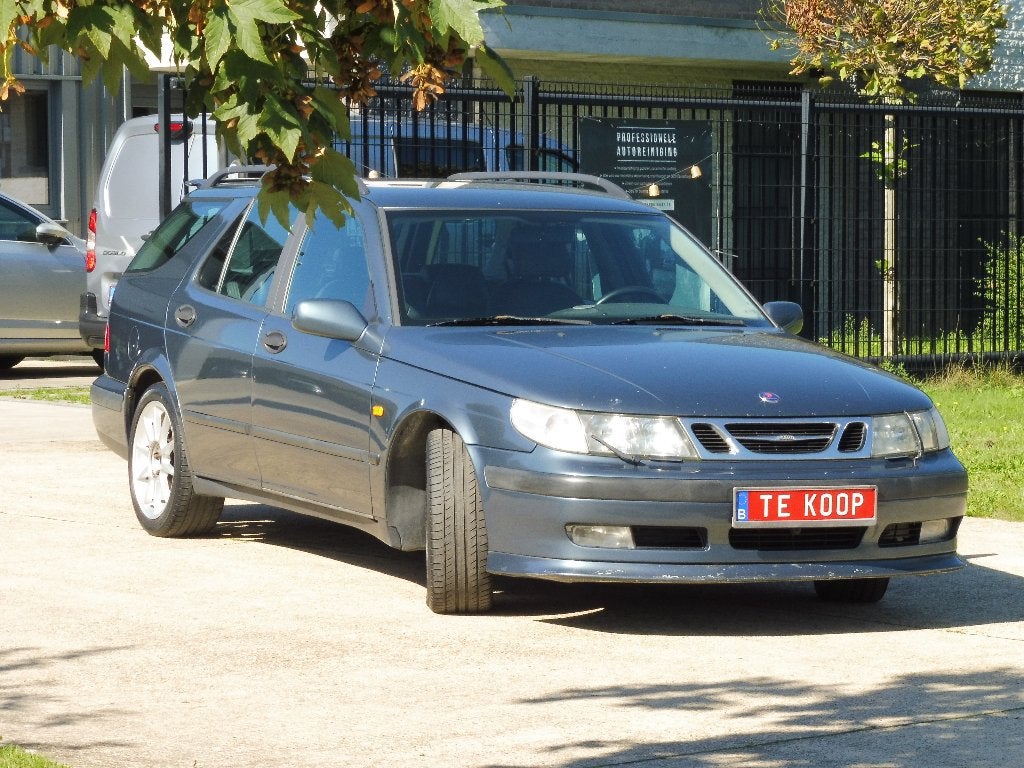 Saab 9-5, 2.3, 2000, 1ste Eig, Leder, Cruise, Zetelverw.,..., Autos, Cuir, Argent ou Gris, Achat, Entreprise