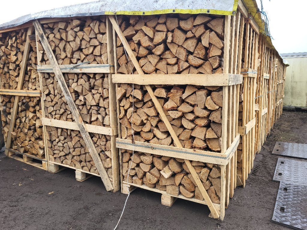 droog brandhout eik in kist van 1,8 kub, Tuin en Terras, 3 tot 6 m³, Ophalen, Beukenhout, Blokken