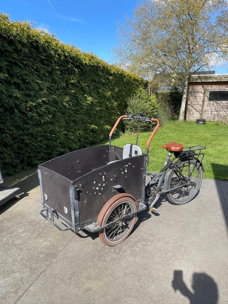Elektrische bakfiets, Vélos & Vélomoteurs, Vélos | Vélos avec bac, Autres marques, Enlèvement, Utilisé, 3 enfants