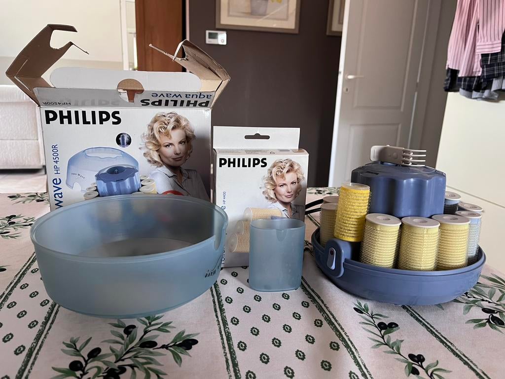 Philips AquaWave krulset met extra rollers, Ophalen, Gebruikt