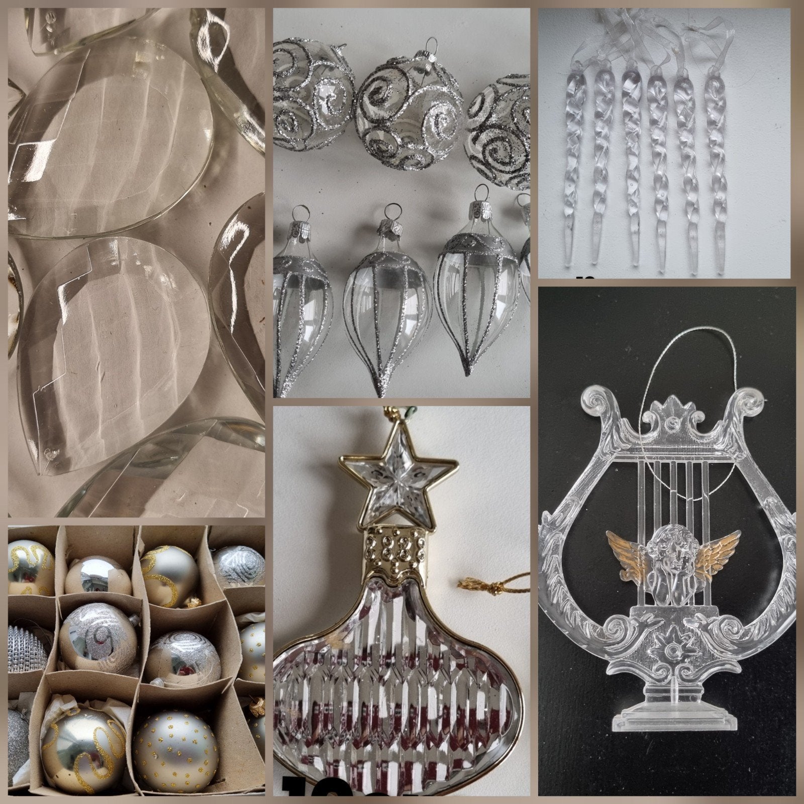 Kerstversiering zie foto's perfecte staat, Antiek en Kunst, Ophalen of Verzenden