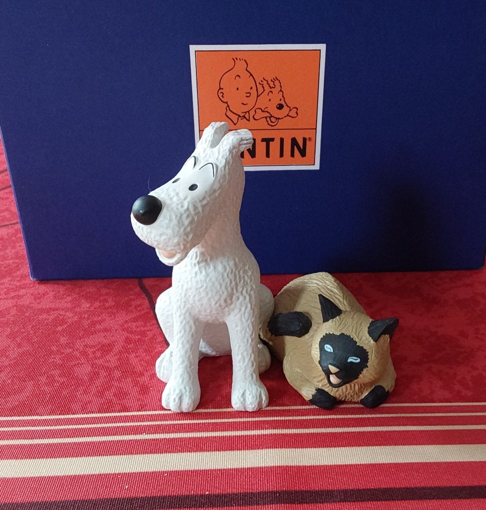Figurine milou +chat, Enlèvement, Comme neuf, Autres types