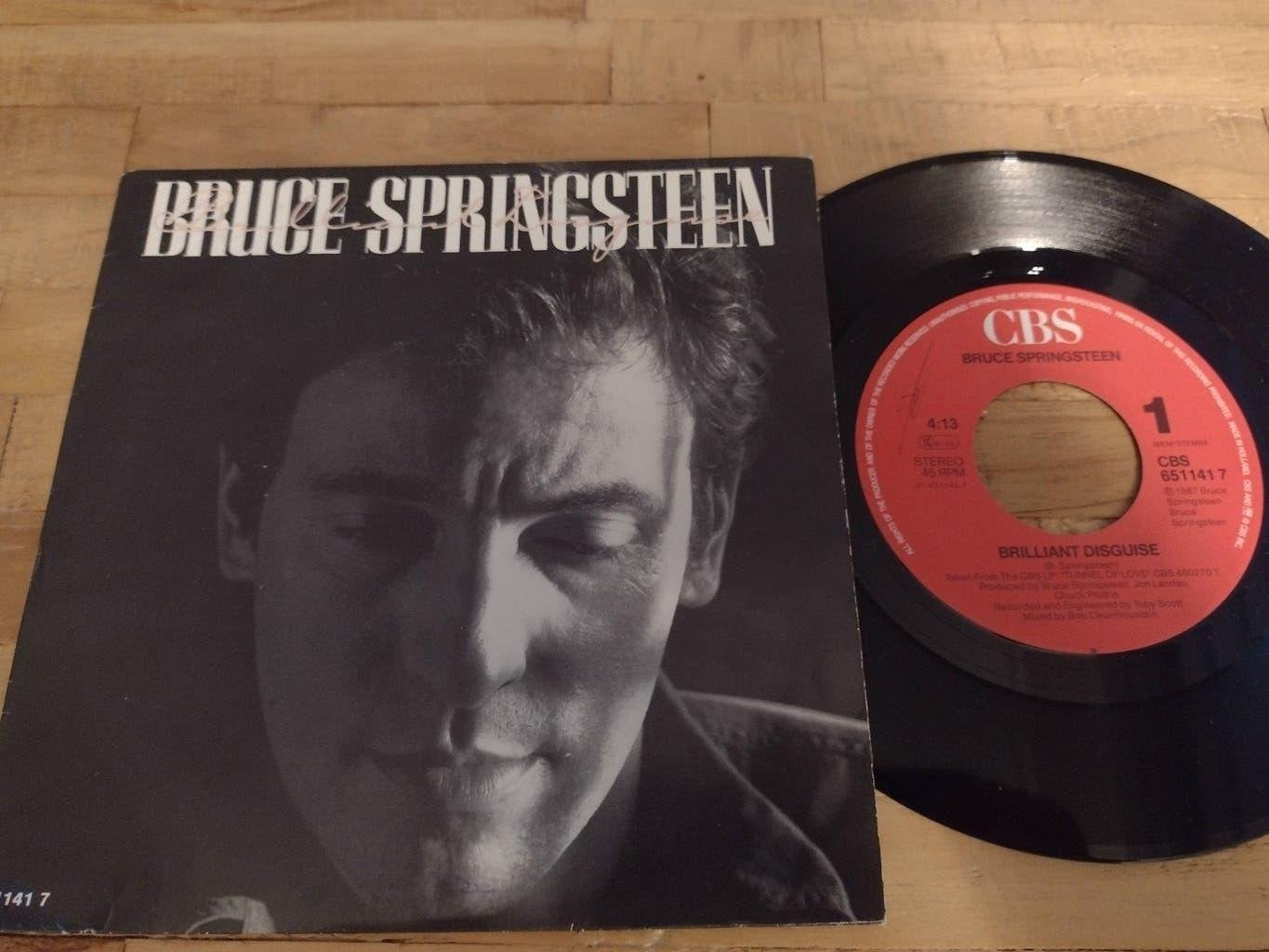 vinyl single BRUCE SPRINGSTEEN: BRILLIANT DISGUISE-1987, Cd's en Dvd's, Vinyl | Rock, 7 inch, Ophalen of Verzenden, Zo goed als nieuw