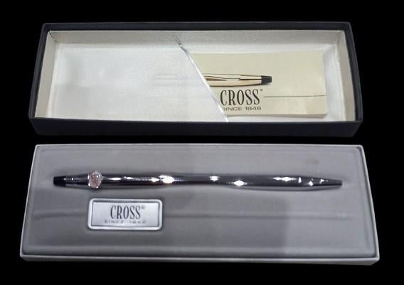 vintage Cross balpen zilver chromé., Verzamelen, Pennenverzamelingen, Zo goed als nieuw, Balpen, Cross, Met doosje, Ophalen of Verzenden