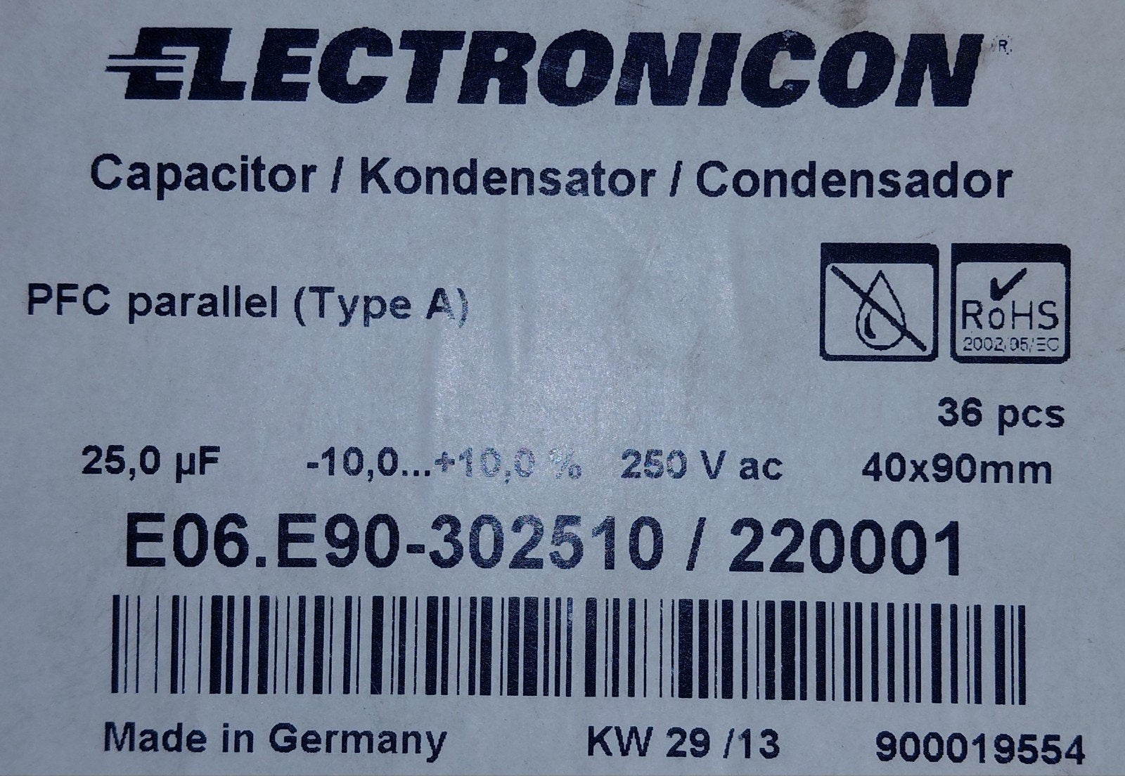 condensator 6 stuks, Hobby en Vrije tijd, Ophalen of Verzenden, Nieuw