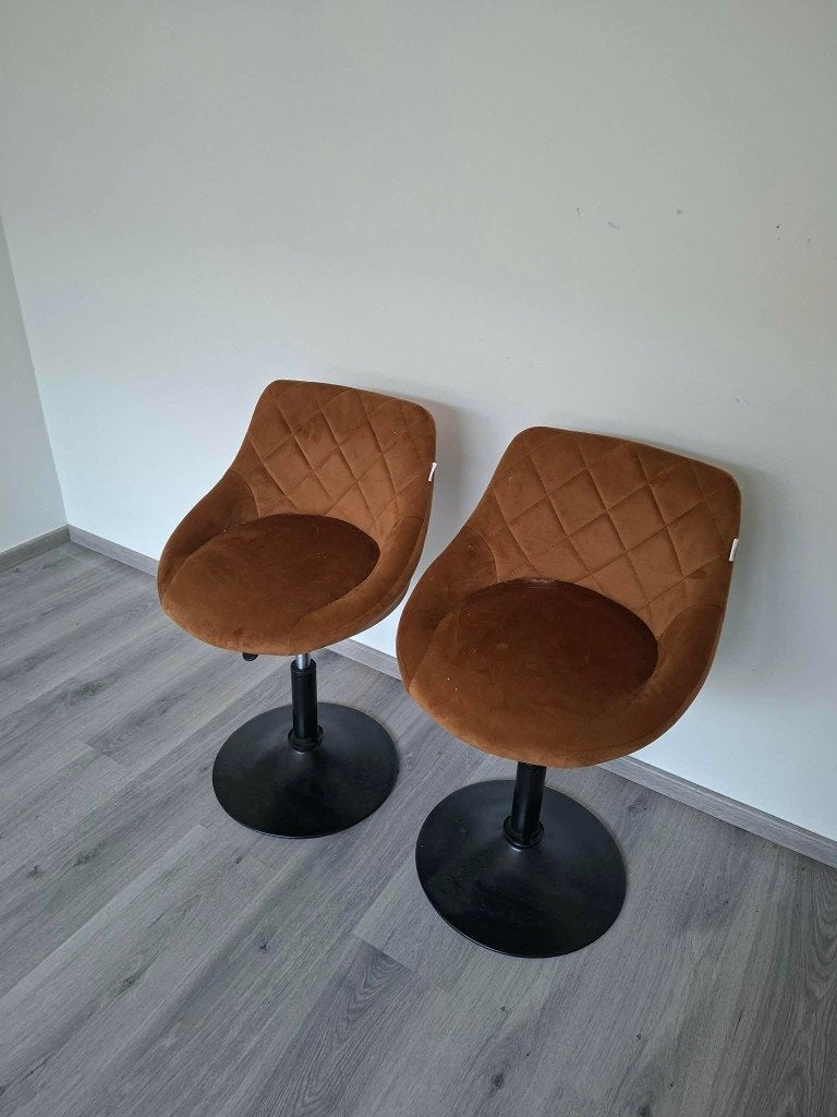 Eetkamerstoelen - draaibaar - 2- st - Bruin Merk:vidaXL, Ophalen, Overige materialen, Twee, Bruin