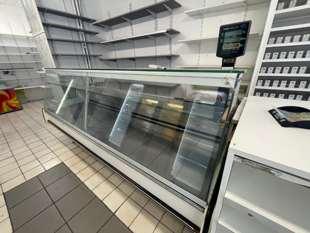 Grande vitrine réfrigérée professionnelle – comptoir vitré, Enlèvement, Congélateur