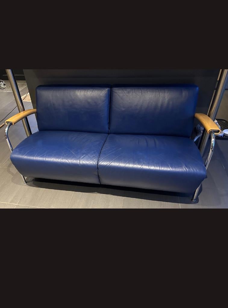 Design zetel Leolux Scylla leder 2,5 zit, Ophalen, Gebruikt, 150 tot 200 cm, Tweepersoons