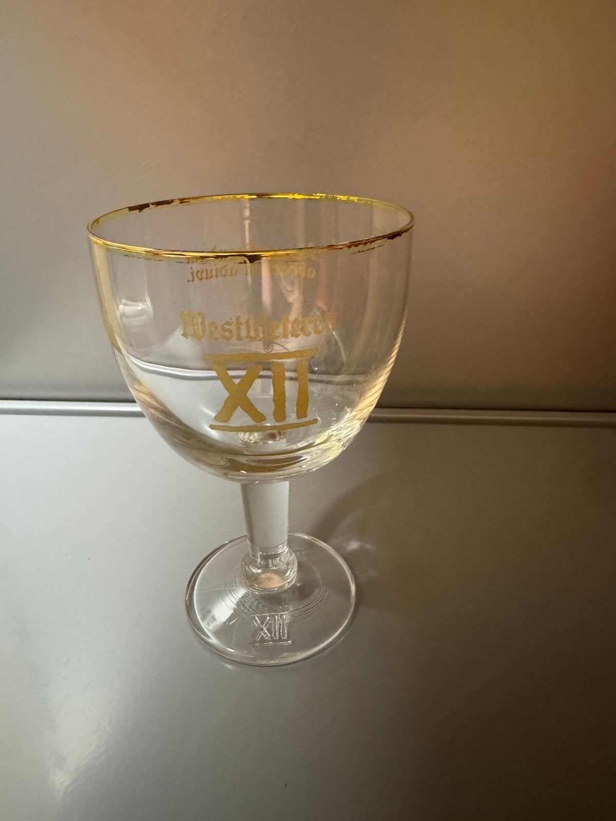 Bierglas Westvleteren, Verzamelen, Ophalen, Zo goed als nieuw, Bierglas