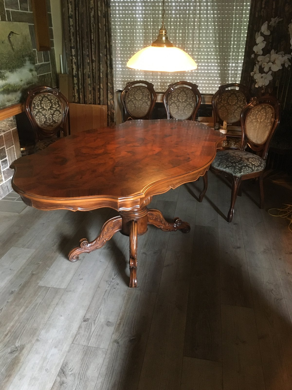 Antieke baroque eettafel, Ophalen