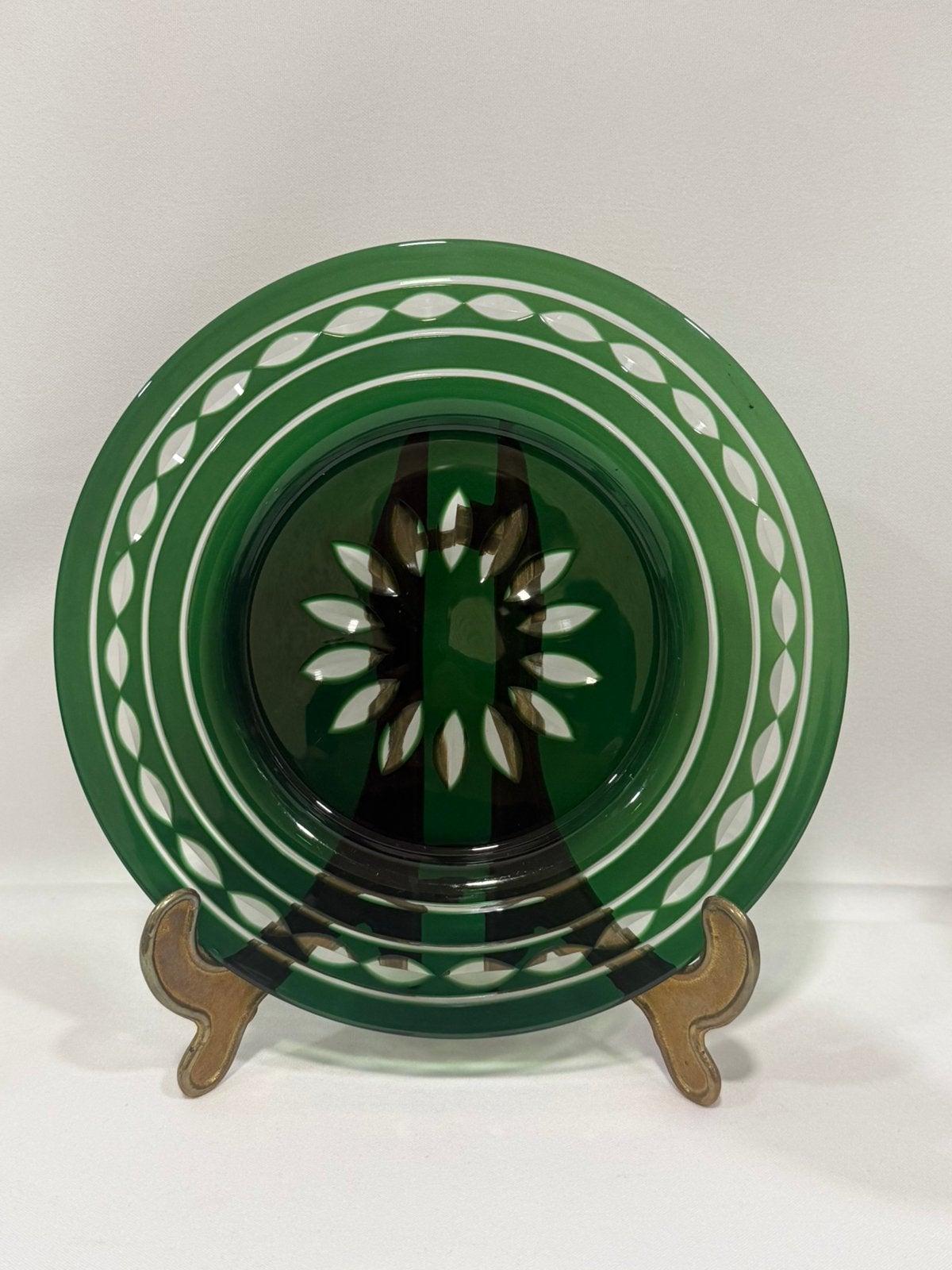 Val Saint Lambert kristallen bord model Kent York Green, Antiek en Kunst, Ophalen