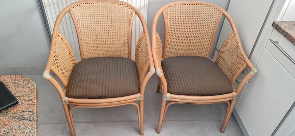 Rotan stoelen, Huis en Inrichting, Stoelen, Ophalen, Zo goed als nieuw