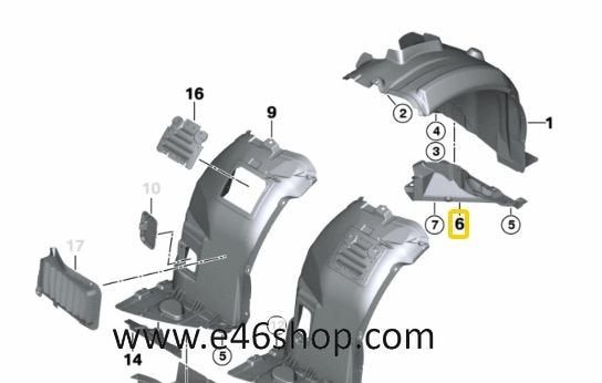 Wielkuip deel BMW E90 E91 E92 E93 X3 oe 51717159189 org bmw, Auto-onderdelen, -, -, Nieuw, Ophalen of Verzenden