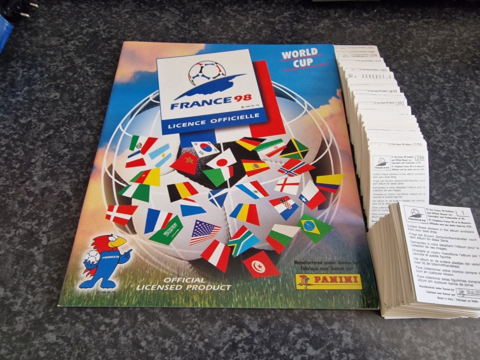 Panini France 98 VOLLEDIG ZWART ACHTERKANT 100%, Ophalen of Verzenden