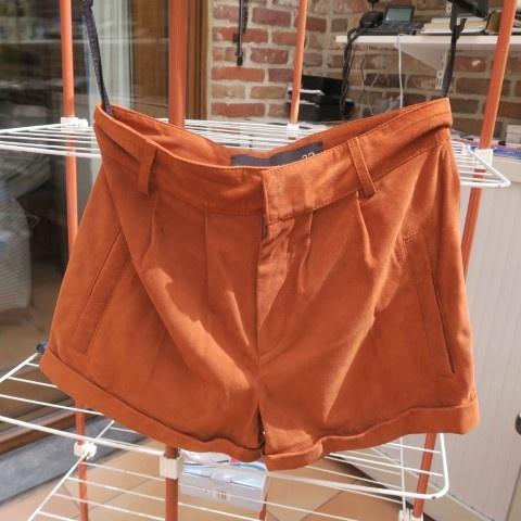 Shortje nieuw roestbruin leder Suite 22 mt 34, Kleding | Dames, Broeken en Pantalons, Nieuw, Ophalen of Verzenden, Suite 22, Maat 34 (XS) of kleiner