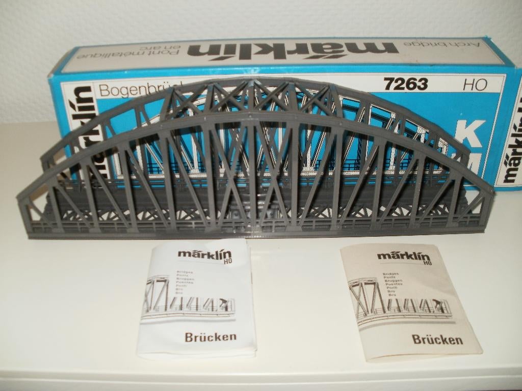 Marklin Ho Boogbrug no 7263 voor K of M rails+ovp, Hobby en Vrije tijd, Wisselstroom, Brug, Tunnel of Gebouw, Nieuw, Ophalen of Verzenden