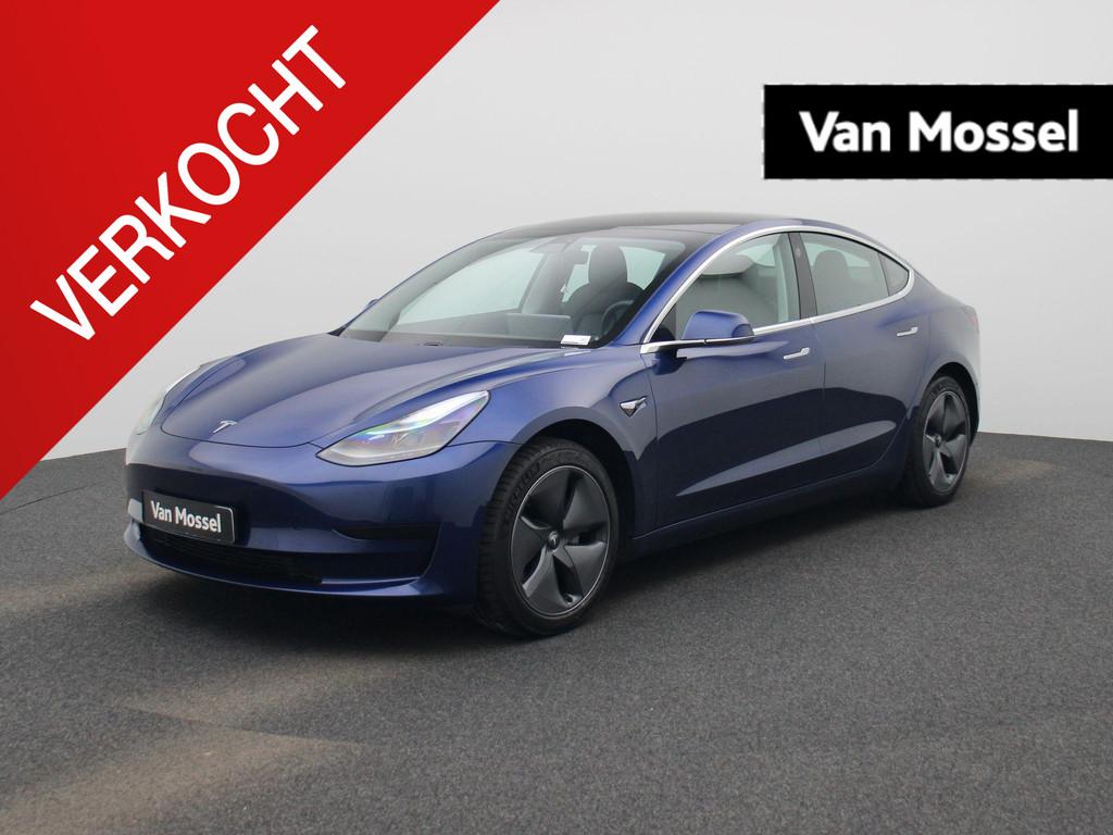 Tesla Model 3 Standard RWD Plus 60 kWh PANO | LEDER | CAMERA, Auto's, Automaat, Electronic Stability Program (ESP), Gebruikt, Blauw