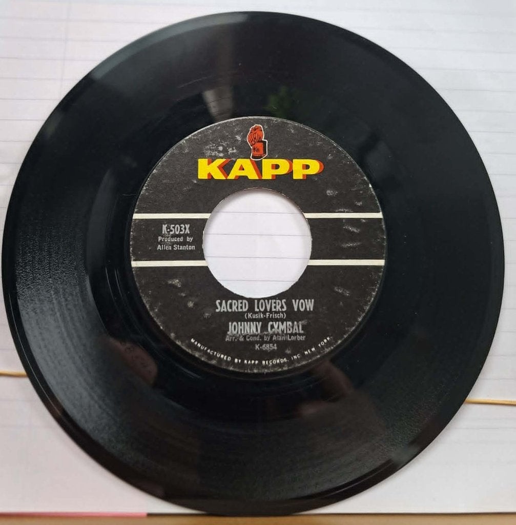 Popcorn Groove/Johnny Symbal - Sacred Lovers Vow, Gebruikt, Pop, Originele persing, 7 inch