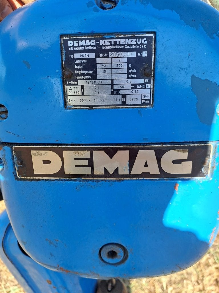 Takel  DEMAG  250/500 kg, Doe-het-zelf en Bouw, Ophalen, Gebruikt, Elektrisch