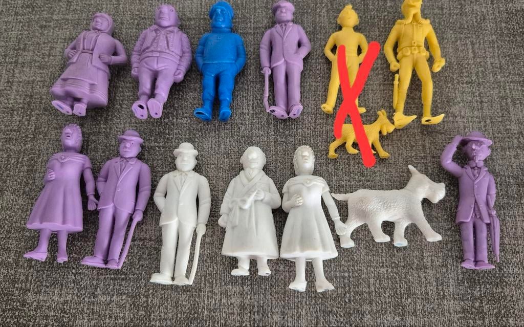 12 stuks Kuifje-figuurtjes Esso /1973/2 euro per stuk, Verzamelen, Ophalen, Kuifje