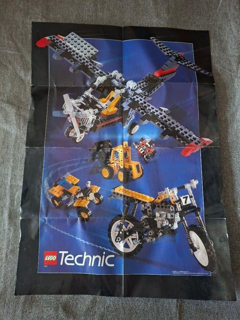 Vintage LEGO Technic poster 105383 jaar 92 origineel 60x40, Ophalen of Verzenden, Gebruikt, Lego, Technic