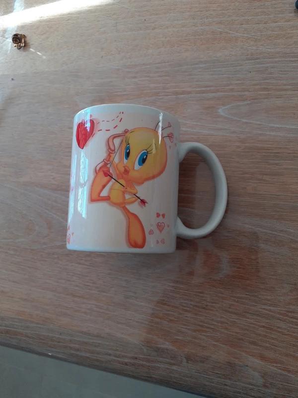 Mug +cuillère tweety, Enlèvement ou Envoi, Looney Tunes, Utilisé, Ustensile
