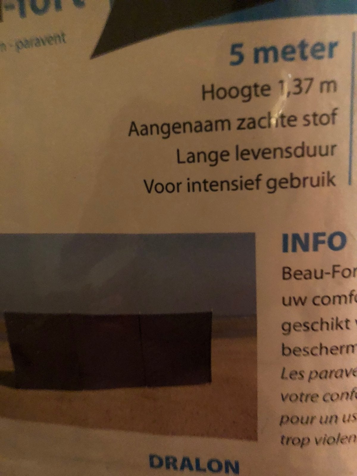 Windscherm wit, Caravans en Kamperen, Windschermen, Ophalen, Zo goed als nieuw