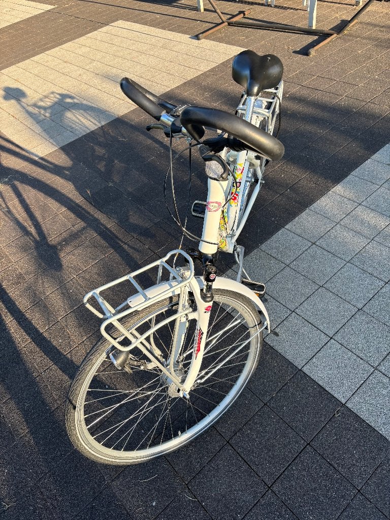 Mooie & stevige damesfiets Oxford Campus – Met voordrager!, Fietsen en Brommers, Versnellingen, Zo goed als nieuw, Schijfrem, Ophalen