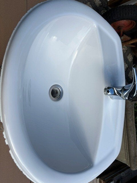 Lavabo inbouw met kraan, Ophalen, Gebruikt, Wastafel