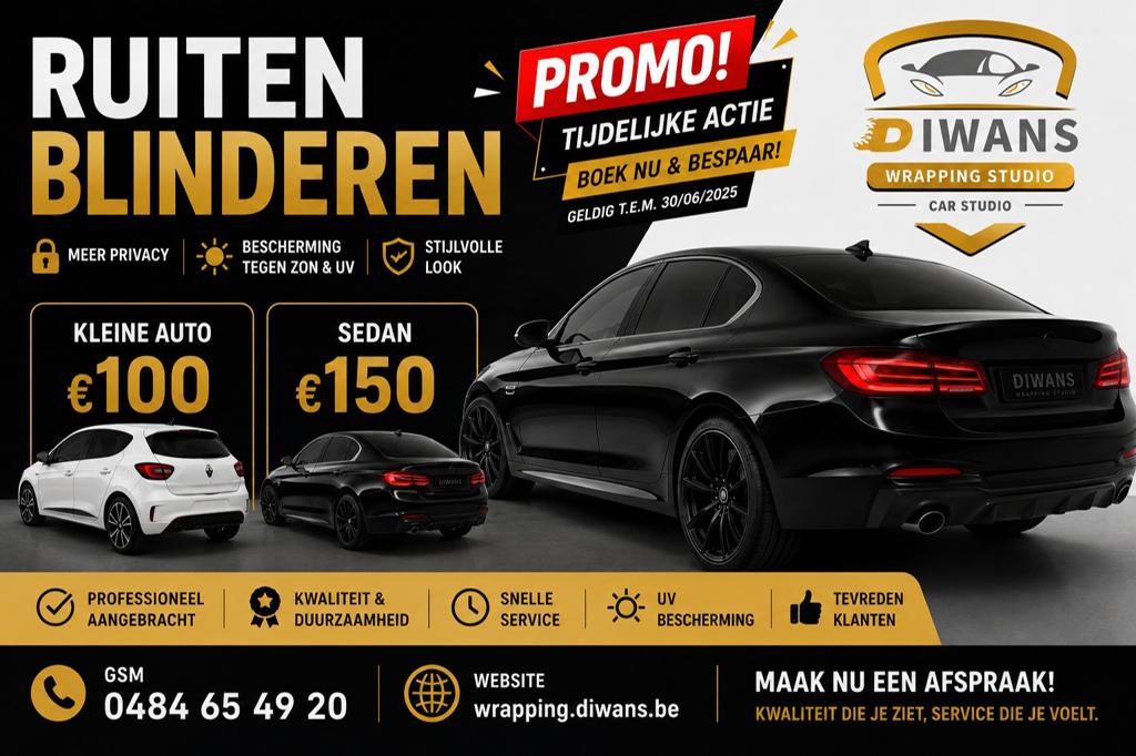 promo blinderen autoruiten, Ophalen