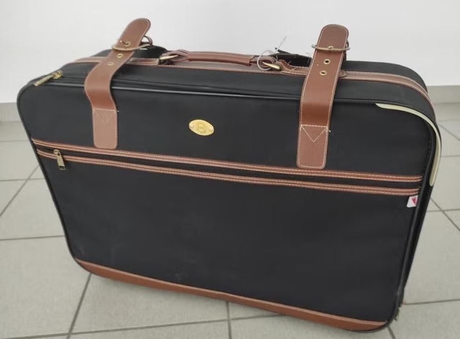 Reiskoffer stof, Overige materialen, Zo goed als nieuw, 35 tot 45 cm, Wieltjes