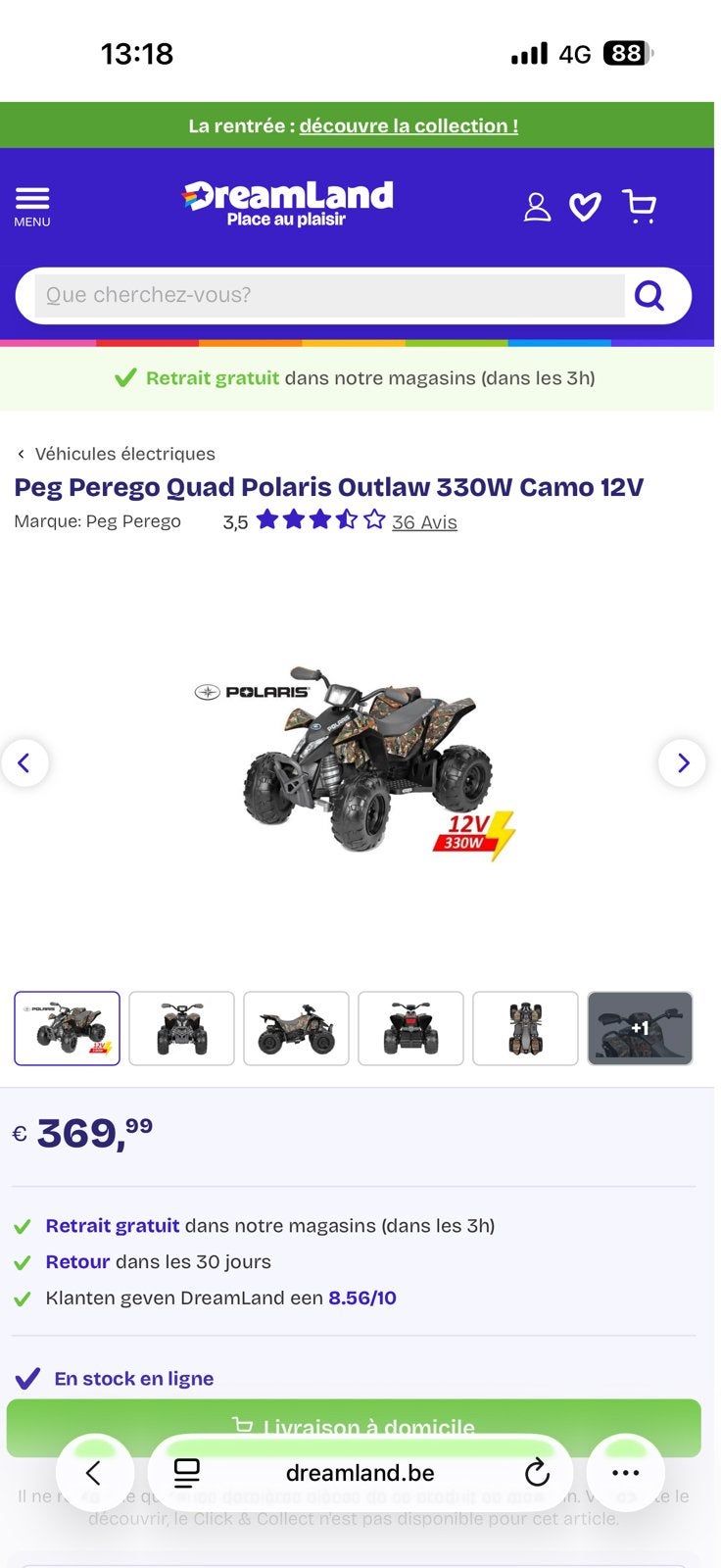 Quad polaris électrique, Enlèvement, Comme neuf