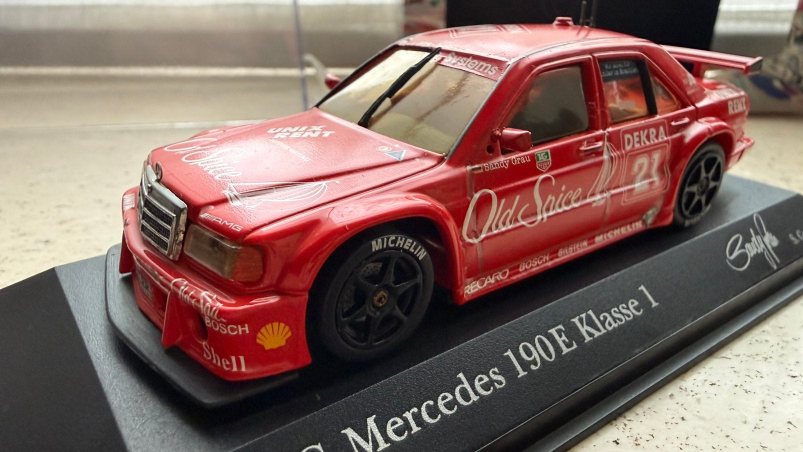 Mercedes AMG 190E klasse 1 DTM 1994 Grau, Ophalen of Verzenden, Zo goed als nieuw, Auto, MiniChamps