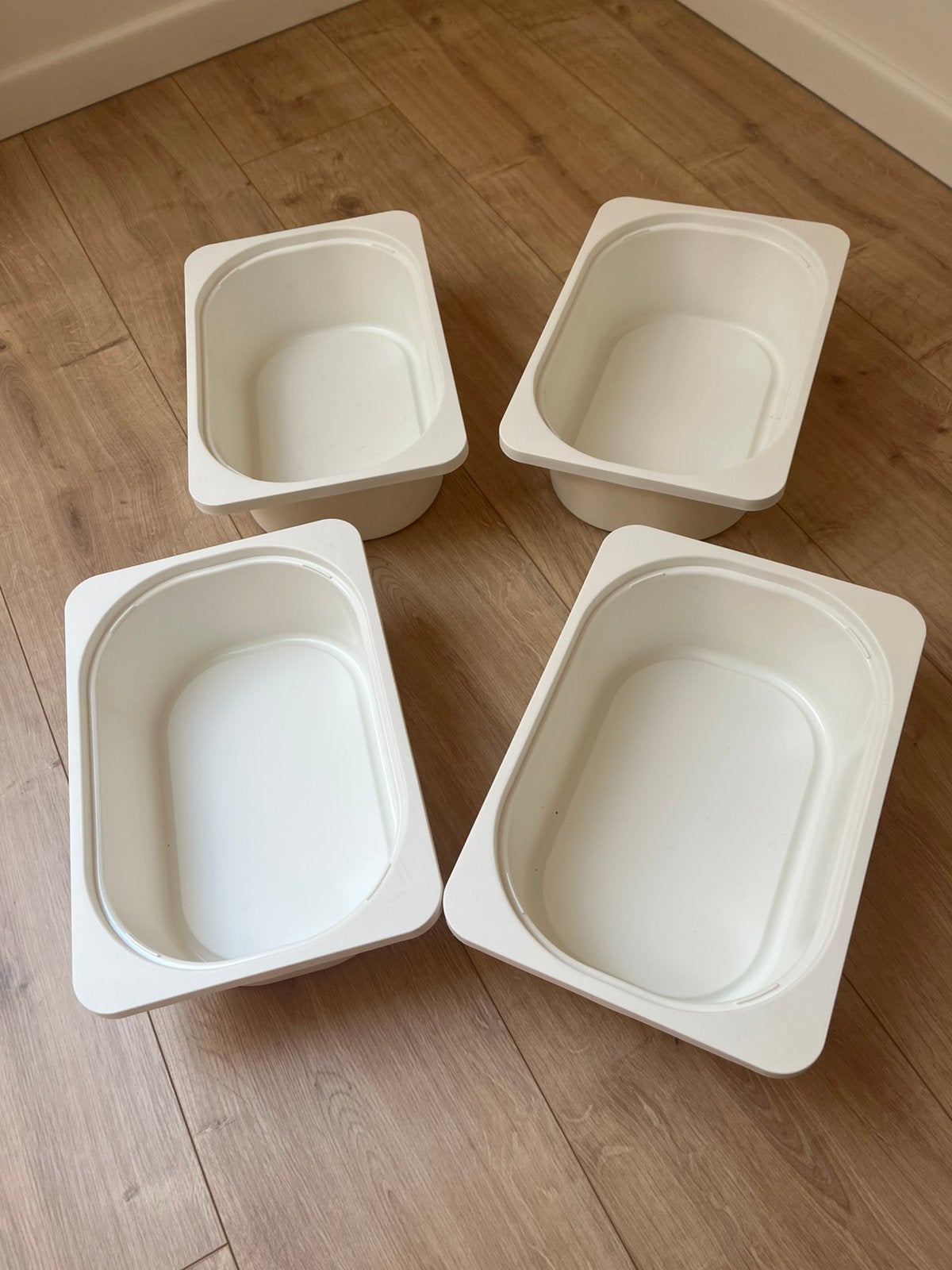 4 witte ikea bakjes, Enlèvement, Comme neuf