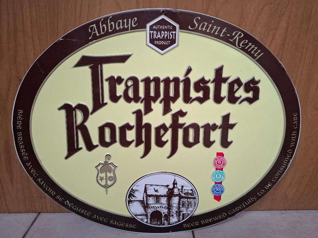 Reclamebord Trappistes Rochefort, Ophalen of Verzenden, Nieuw, Reclamebord, Plaat of Schild, Overige merken