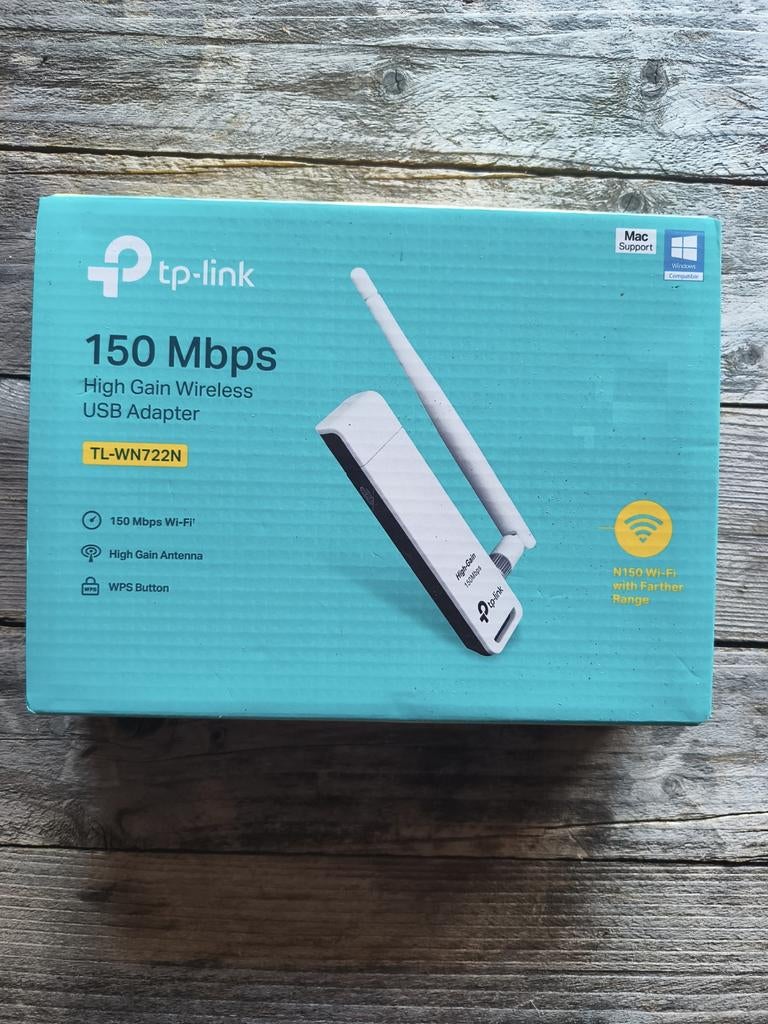 TP-Link USB wifi adapter 150Mbps met antenne, Computers en Software, Ophalen of Verzenden, Zo goed als nieuw, Extern, TP-Link