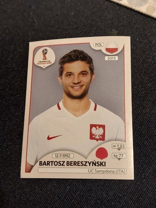 Panini / Sticker : Bartosz Bereszynski / Polen / WK 2018, Collections, Enlèvement ou Envoi, Neuf, Affiche, Image ou Autocollant