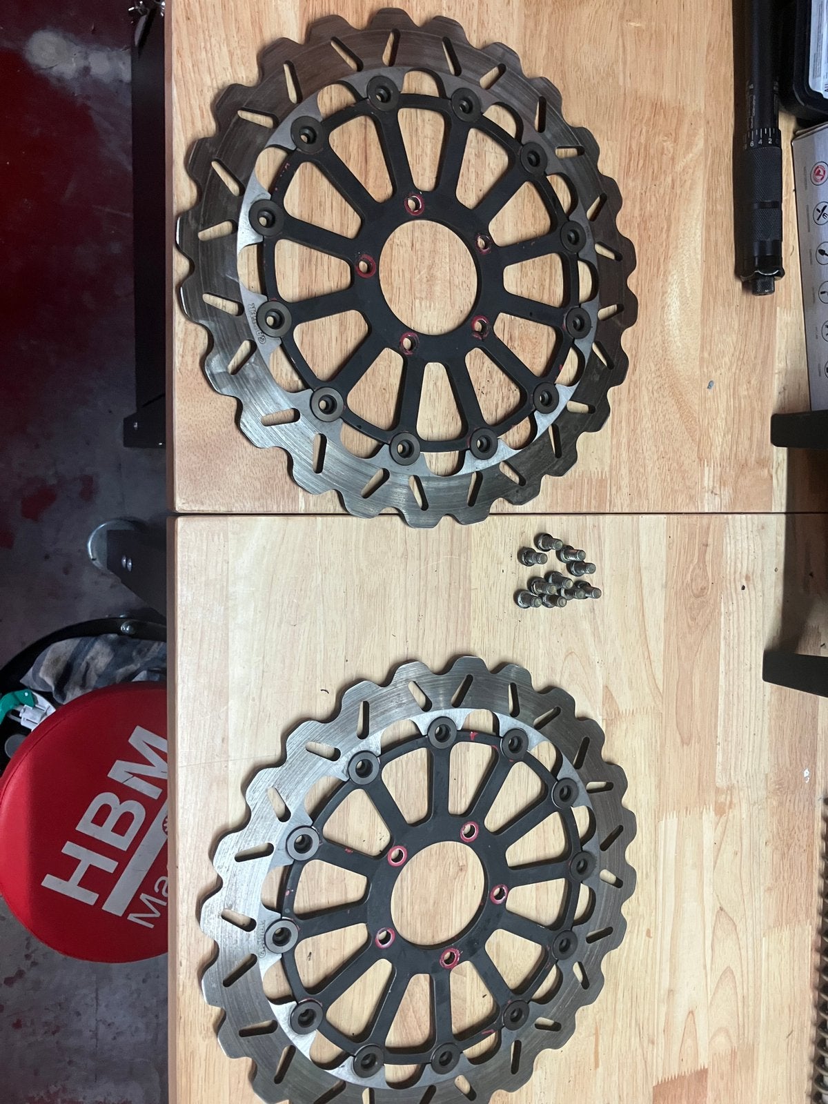 Full floating remschijf KTM 690 (set), Ophalen, Gebruikt