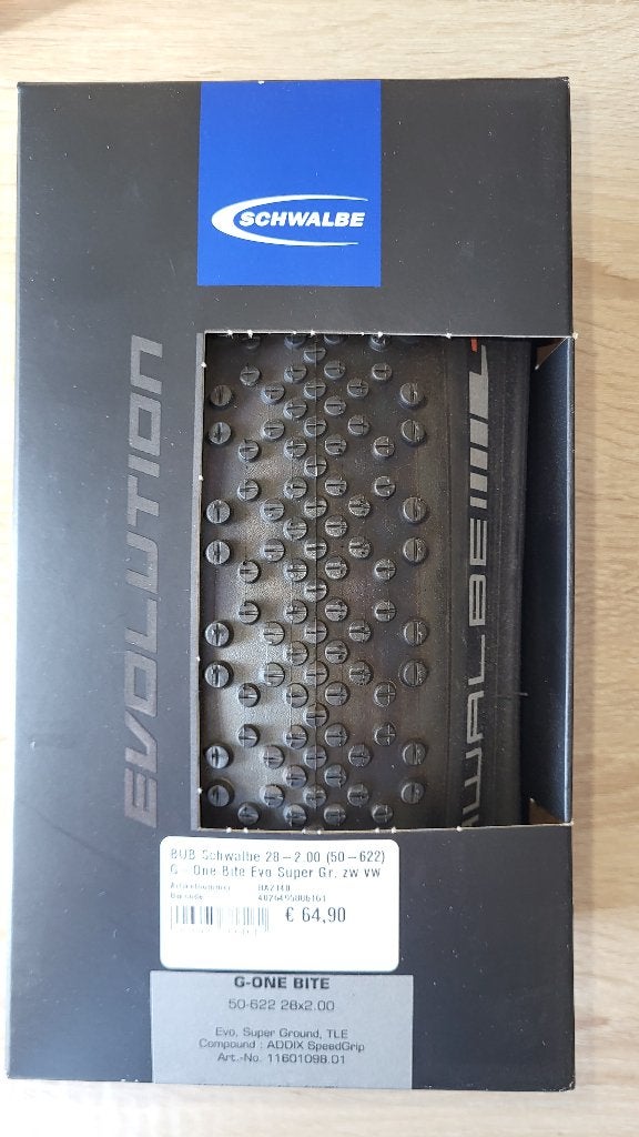 SCHWALBE G-ONE BITE EVO SUPER GROUND TLE 28x2.00, Fietsen en Brommers, Ophalen of Verzenden, Nieuw, Schwalbe