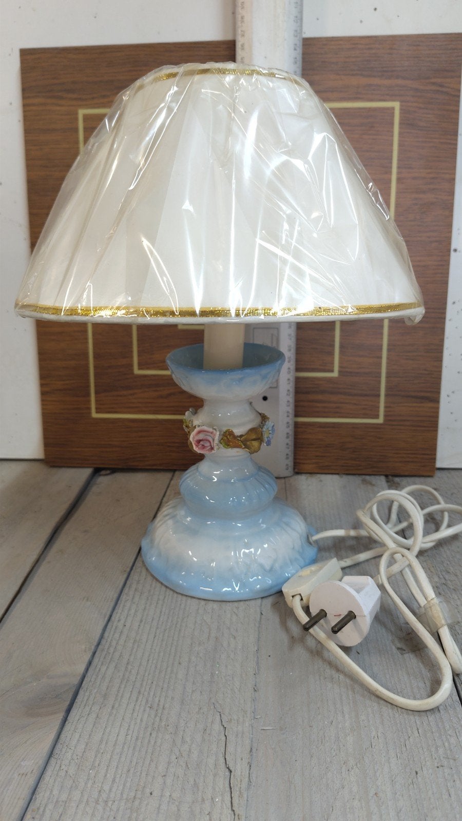 Vintage porseleinen tafellamp, Ophalen, Overige materialen, Vintage, Meerkleurig