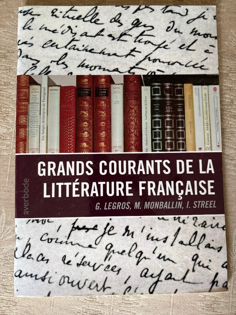 Grands courants de la littérature française, Enlèvement, Comme neuf, Français