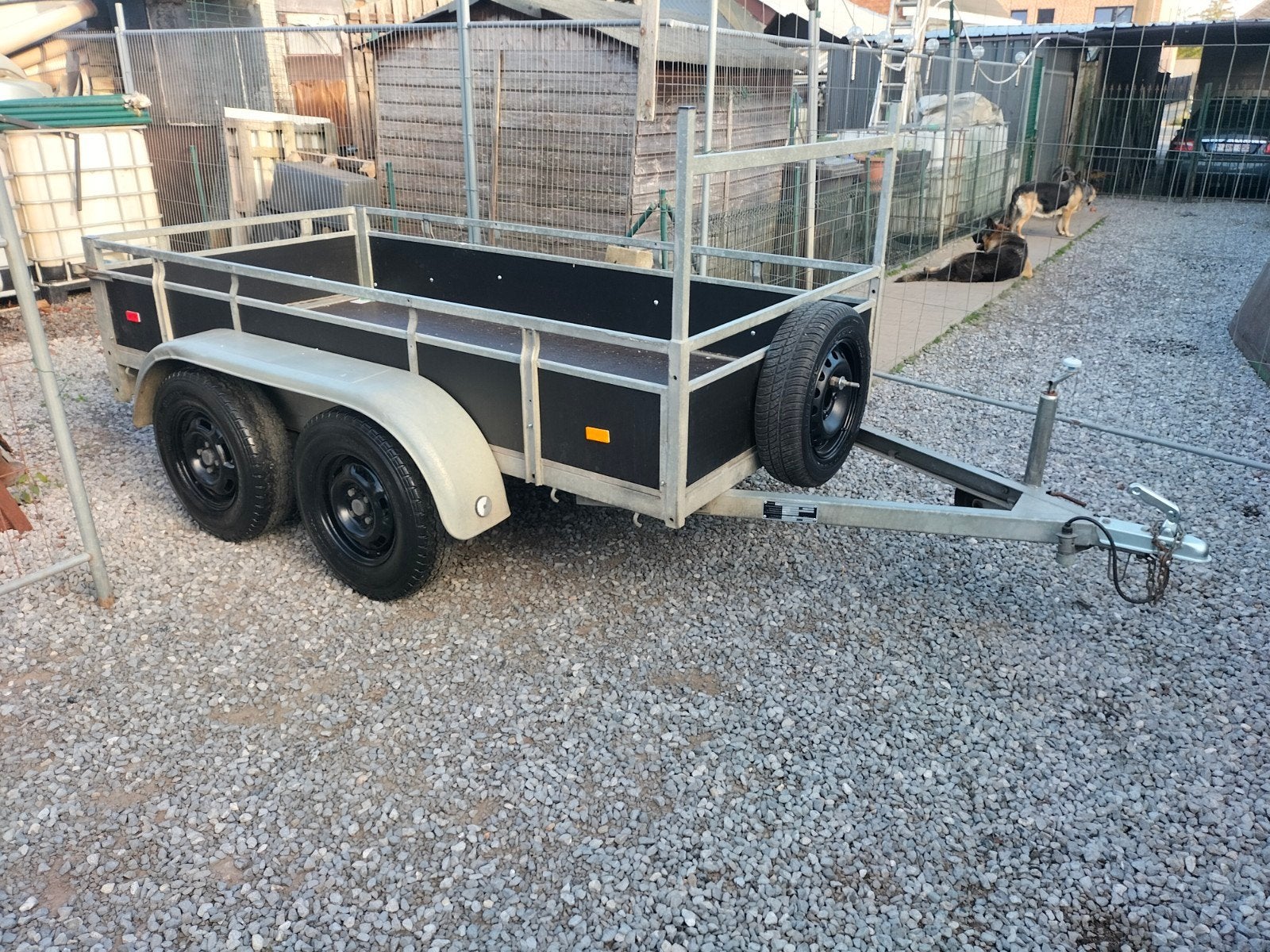 vernieuwde gegalvaniseerde dubbelas aanhangwagen, Ophalen, Gebruikt